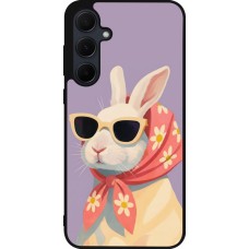 Samsung Galaxy A35 5G Case Hülle - Silikon schwarz Easter 2026 Rabbit with scarf