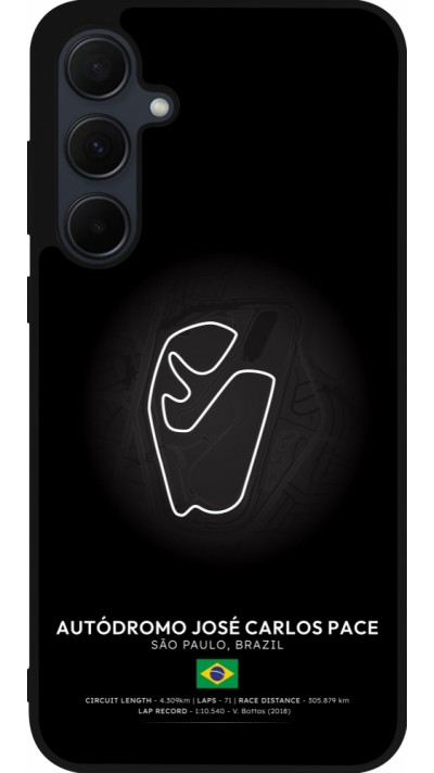 Samsung Galaxy A35 5G Case Hülle - Silikon schwarz F1 Track 2025 Brazil
