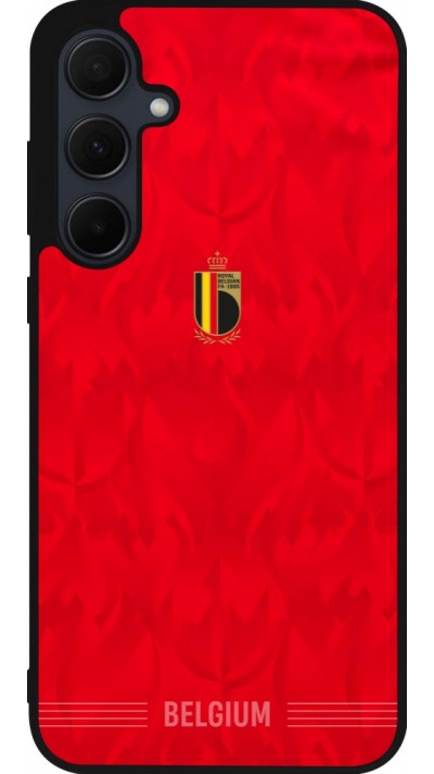 Samsung Galaxy A35 5G Case Hülle - Silikon schwarz Belgien 2026 personalisierbares Fussballtrikot