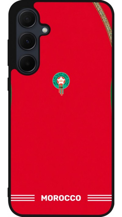 Samsung Galaxy A35 5G Case Hülle - Silikon schwarz Marokko 2026 personalisierbares Fussballtrikot