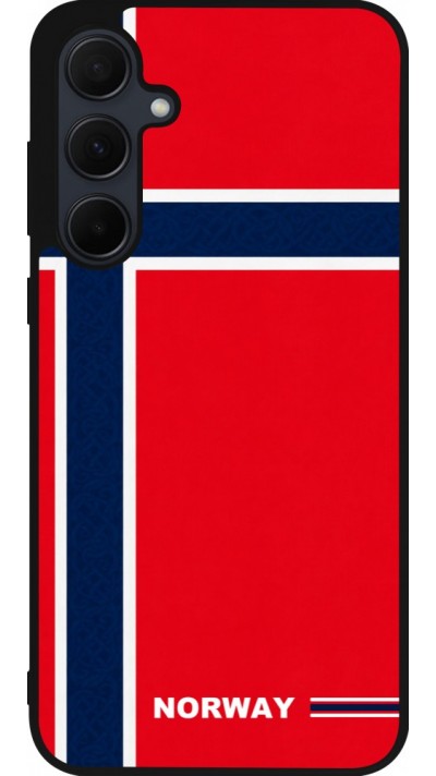 Samsung Galaxy A35 5G Case Hülle - Silikon schwarz Norwegen 2026 personalisierbares Fussballtrikot