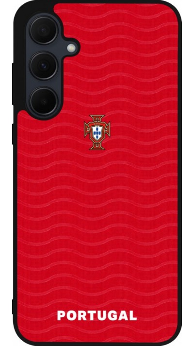 Samsung Galaxy A35 5G Case Hülle - Silikon schwarz Portugal 2026 personalisierbares Fussballtrikot