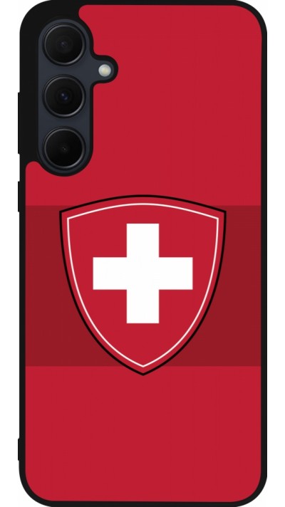 Samsung Galaxy A35 5G Case Hülle - Silikon schwarz Hockey World Championship Ecusson Suisse
