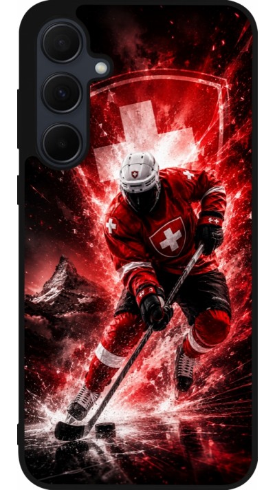 Samsung Galaxy A35 5G Case Hülle - Silikon schwarz Hockey World Championship Player