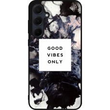 Samsung Galaxy A35 5G Case Hülle - Silikon schwarz Marble Good Vibes Only