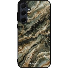 Samsung Galaxy A35 5G Case Hülle - Silikon schwarz Oliv Marmor