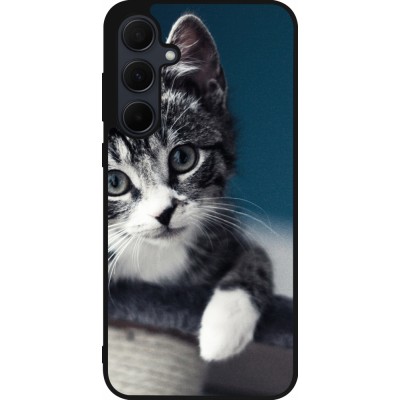 Samsung Galaxy A35 5G Case Hülle - Silikon schwarz Meow 23