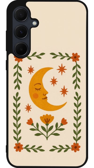 Samsung Galaxy A35 5G Case Hülle - Silikon schwarz Half moon stamp 2026