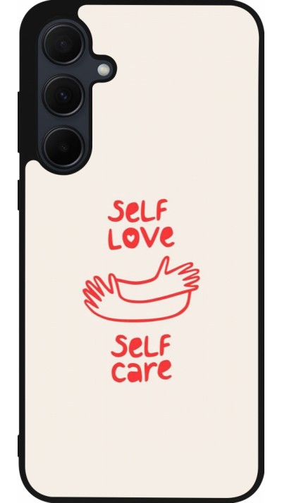Samsung Galaxy A35 5G Case Hülle - Silikon schwarz Saint Valentines Day 26 Self love self care
