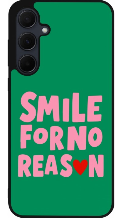 Samsung Galaxy A35 5G Case Hülle - Silikon schwarz Smile for no reason 2026