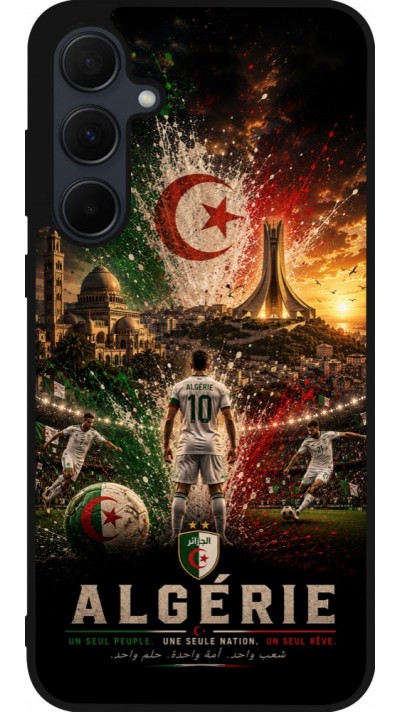Samsung Galaxy A35 5G Case Hülle - Silikon schwarz Fussball Algerien splash 2026