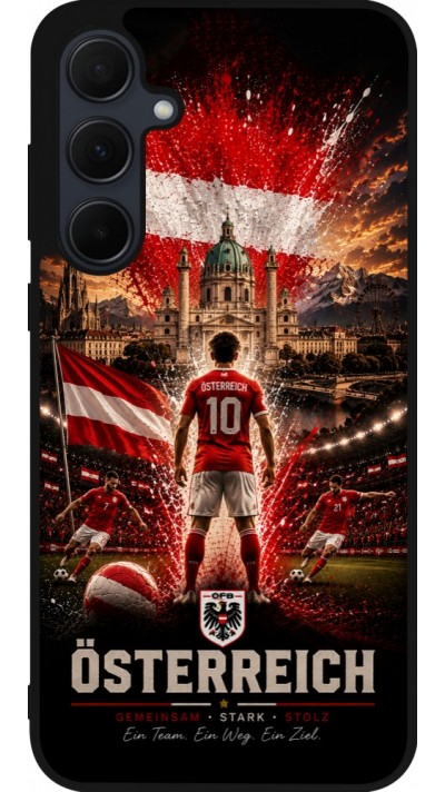 Samsung Galaxy A35 5G Case Hülle - Silikon schwarz Fussball Österreich splash 2026