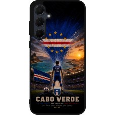 Samsung Galaxy A35 5G Case Hülle - Silikon schwarz Fussball Kap Verde splash 2026