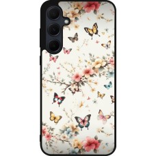 Samsung Galaxy A35 5G Case Hülle - Silikon schwarz Frühling 25 Leichte Schmetterlinge