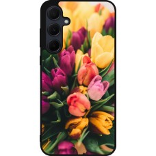 Samsung Galaxy A35 5G Case Hülle - Silikon schwarz Bouquet of tulips 2026