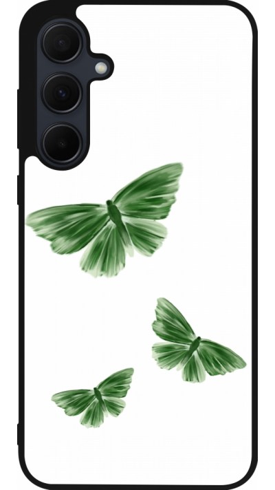 Samsung Galaxy A35 5G Case Hülle - Silikon schwarz Butterflies 2026