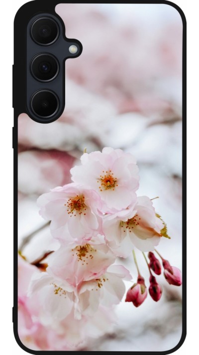 Samsung Galaxy A35 5G Case Hülle - Silikon schwarz Cherry tree 2026