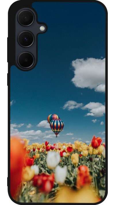 Samsung Galaxy A35 5G Case Hülle - Silikon schwarz Hot air balloon 2026
