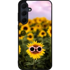 Samsung Galaxy A35 5G Case Hülle - Silikon schwarz Sunflower with glasses 2026