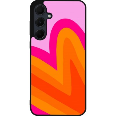 Samsung Galaxy A35 5G Case Hülle - Silikon schwarz Valentine 2024 heart gradient