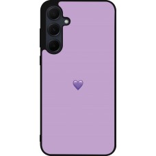 Samsung Galaxy A35 5G Case Hülle - Silikon schwarz Valentine 2023 purpule single heart