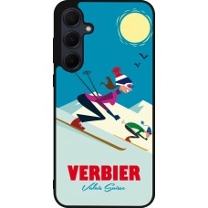Coque Samsung Galaxy A35 5G - Silicone rigide noir Verbier Ski Downhill