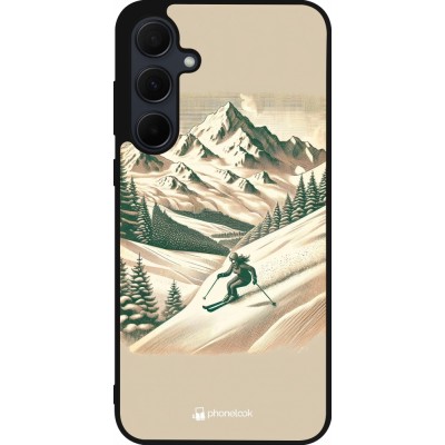 Samsung Galaxy A35 5G Case Hülle - Silikon schwarz Vintage Skiberg