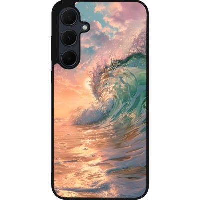 Samsung Galaxy A35 5G Case Hülle - Silikon schwarz Wave Sunset