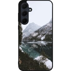 Samsung Galaxy A35 5G Case Hülle - Silikon schwarz Winter 22 snowy mountain and lake