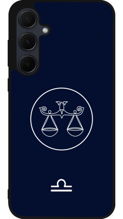 Samsung Galaxy A36 Case Hülle - Silikon schwarz Astrologie Waage