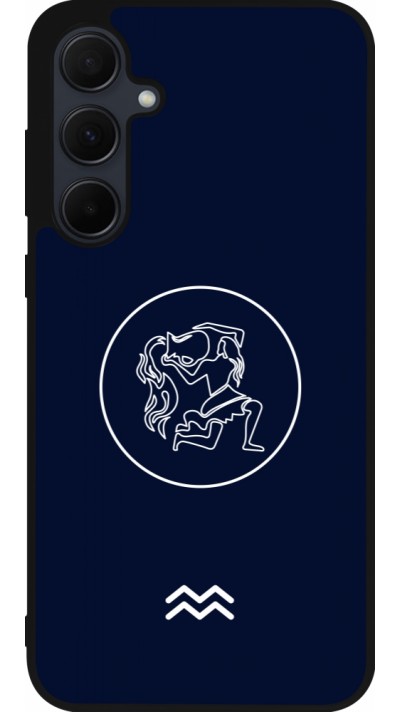 Samsung Galaxy A36 Case Hülle - Silikon schwarz Astrologie Wassermann