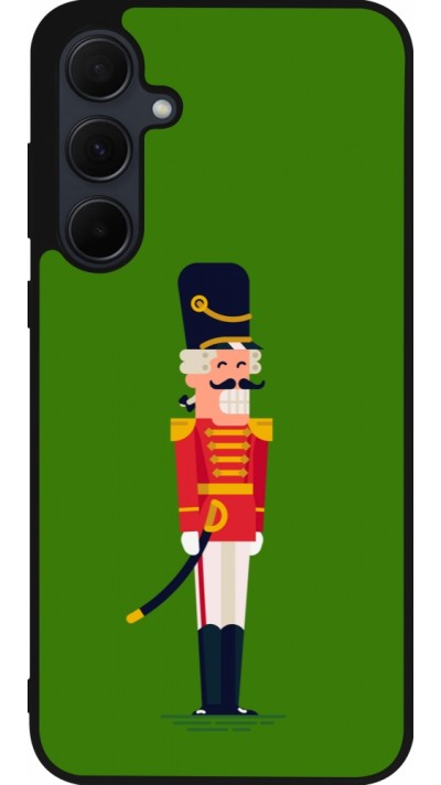 Samsung Galaxy A36 Case Hülle - Silikon schwarz Christmas 25 Nutcracker Green