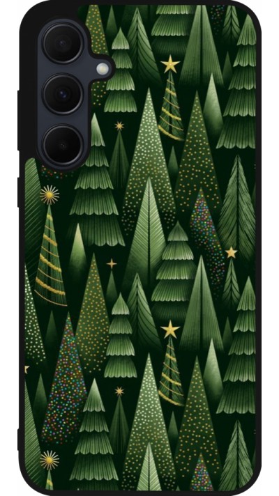 Samsung Galaxy A36 Case Hülle - Silikon schwarz Christmas 25 Pattern Xmas Tree