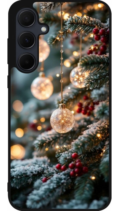 Samsung Galaxy A36 Case Hülle - Silikon schwarz Christmas 25 Xmas Decorated Tree