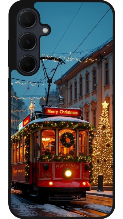 Samsung Galaxy A36 Case Hülle - Silikon schwarz Christmas 25 Xmas Train