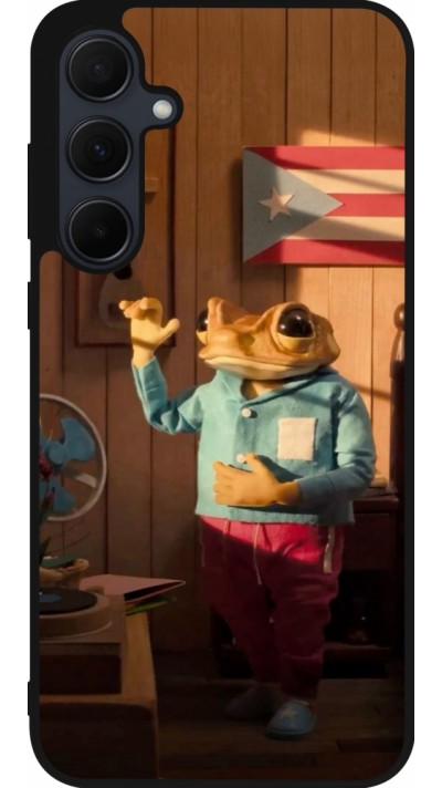 Coque Samsung Galaxy A36 - Silicone rigide noir Dancing frog DTMF