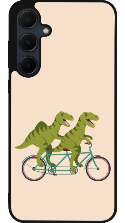 Samsung Galaxy A36 Case Hülle - Silikon schwarz Dinosaurs on bikes 2026