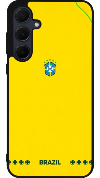 Samsung Galaxy A36 Case Hülle - Silikon schwarz Brasilien 2026 personalisierbares Fussballtrikot