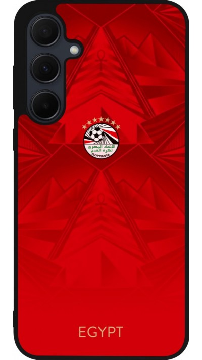 Coque Samsung Galaxy A36 - Silicone rigide noir Maillot de football Égypte 2026 personnalisable