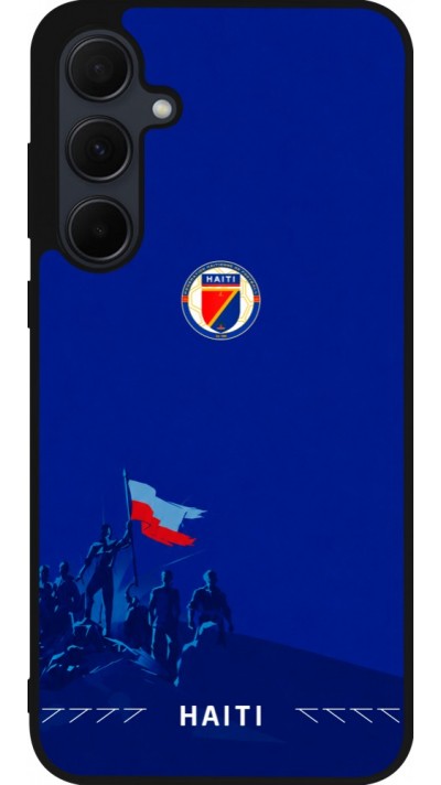 Samsung Galaxy A36 Case Hülle - Silikon schwarz Haiti 2026 personalisierbares Fussballtrikot