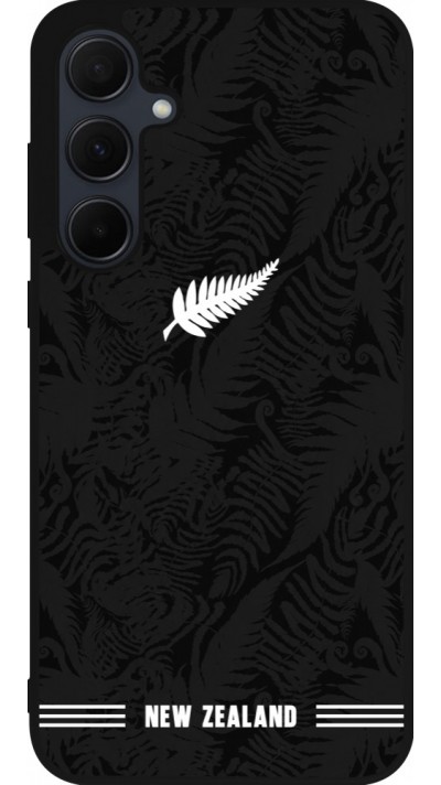 Coque Samsung Galaxy A36 - Silicone rigide noir Maillot de football Nouvelle-Zélande 2026 personnalisable