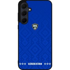 Samsung Galaxy A36 Case Hülle - Silikon schwarz Usbekistan 2026 personalisierbares Fussballtrikot