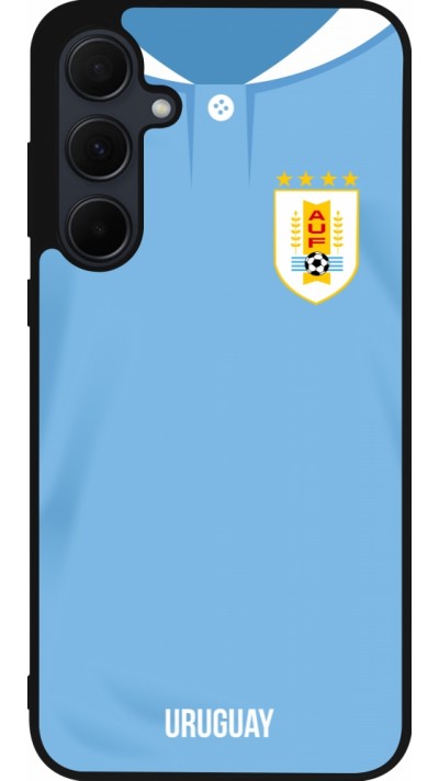 Samsung Galaxy A36 Case Hülle - Silikon schwarz Uruguay 2022 personalisierbares Fussballtrikot