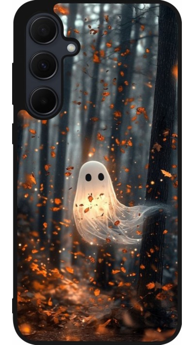 Samsung Galaxy A36 Case Hülle - Silikon schwarz Halloween 2025 Ghost in the forest