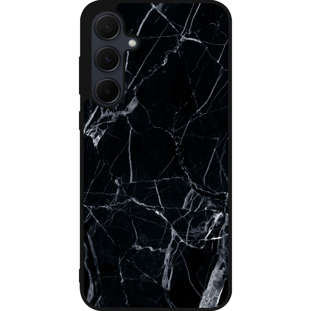 Samsung Galaxy A36 Case Hülle - Silikon schwarz Marble Black 01