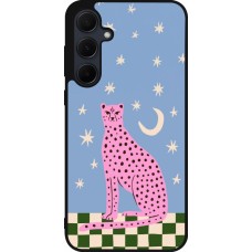 Samsung Galaxy A36 Case Hülle - Silikon schwarz Pink leopard with stars 2026