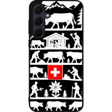 Coque Samsung Galaxy A36 - Silicone rigide noir Poya Suisse 1 noir