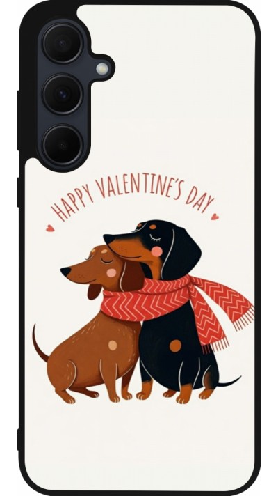 Coque Samsung Galaxy A36 - Silicone rigide noir Saint Valentines Day 26 Happy Valentine