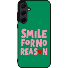 Samsung Galaxy A36 Case Hülle - Silikon schwarz Smile for no reason 2026