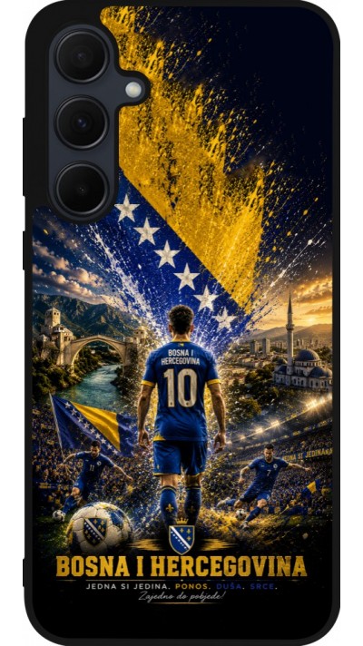 Coque Samsung Galaxy A36 - Silicone rigide noir Football Bosnie-Herzégovine splash 2026